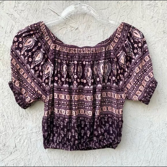 ❌SOLD❌ EUC//Spell and the Gypsy Collective//Gypsiana Off the Shoulder Boho Crop - Picture 2 of 9